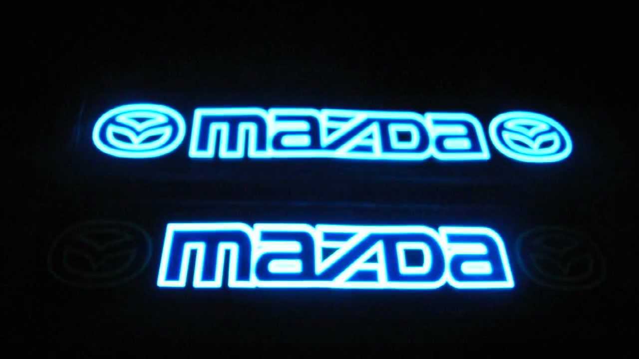 Неоновая эмблема MAZDA МАЗДА на стекло автомобиля.avi Неоновая эмблема MAZDA МАЗДА на стекло автомобиля.avi
