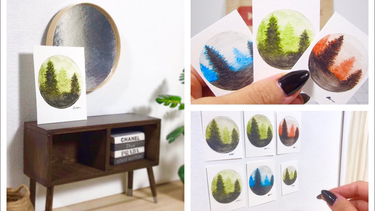 DIY Miniature Watercolor Painting YouTube
