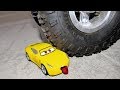 CARS 3!! Toy Crushed by Motorcycle!!