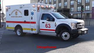 Chicago Fire Department Ambulance 63 Responding & Transporting
