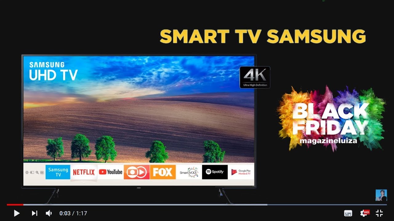 Smart TV LED 49 Samsung 4K NU7100 Black Friday 2018 #blackfriday2018 - YouTube