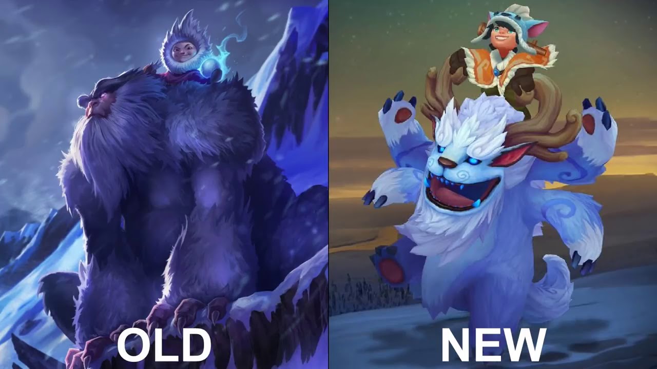 New nunu rework 2018 teaser preview! Nunu splash art comparision ond and  new - league of legends - YouTube