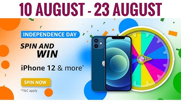 Amazon Spin And Win Quiz Answers Today | Win IPhone 12 | 10 August 2021