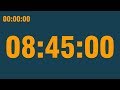 8 hour 45 minute timer (with end alarm, time elapsed and progress bar)