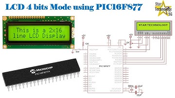 Microcontroller PIC16F877 Video 33 How To Program LCD in 4 Bits Mode Using Mikro C for PIC