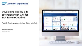 Part 12 - Creating custom Business Object with logic