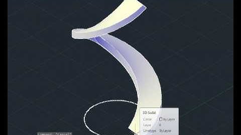 Auto CAD 3D Helix & Sweep command