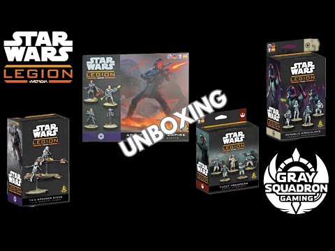 Star Wars Legion Unboxing: Agents of the Empire, Speeder bikes, fleet trooper, and more