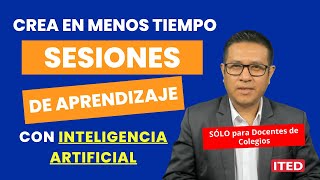 Clase Gratuita: Crea una sesión de aprendizaje en menos tiempo con #inteligenciaartifical