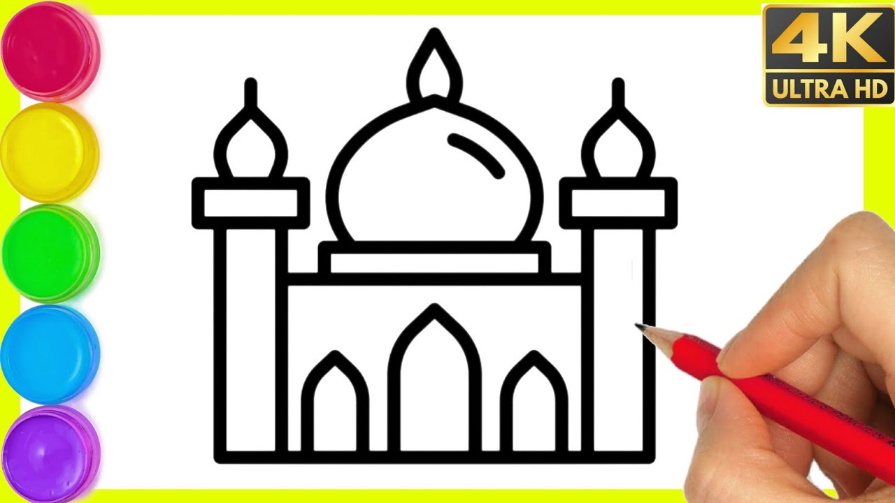 How to draw Taj Mahal easy step by step drawing / Easy way tajmahal drawing  step by step in easy way - YouTube