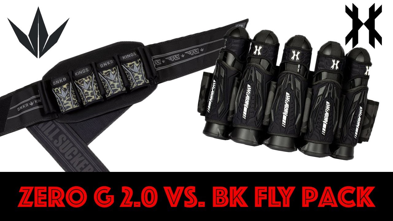 Pack Harnais Paintball HK Army Zero G 2.0 - 5+4+4 - Noir/Bleu - Très Peu Servi