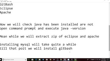 Java, Mysql, GitBash, Eclipse,Tomcat Installation