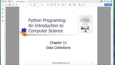 Lecture: Zelle 3e - Chapter 11 - Part 1