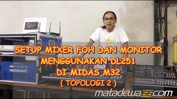 FOH MIXER AND MONITOR SETUP USING DL251 ON MIDAS M32 (TOPOLOGY 2)