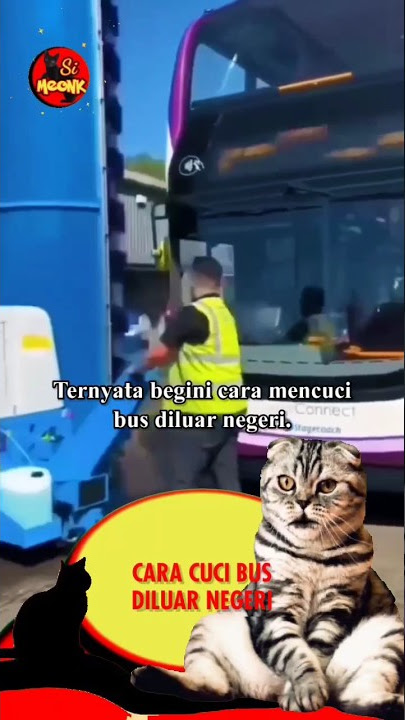CARA MENCUCI BUS DILUAR NEGERI #shorts