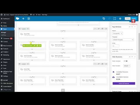 Groci - Editing about page with WPBakery page builder