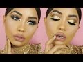 NEW YEARS EVE GOLD GLITTER MAKEUP TUTORIAL | Melly Sanchez