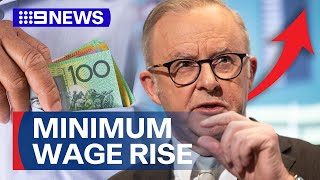 'Modest increase': Millions of Aussies to receive above-inflation wage rise | 9 News Australia