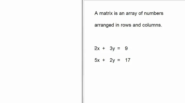 Matrix Introduction TI 84 Calculator