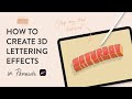 Creating 3D Lettering with Extrusions and Shadows in Procreate