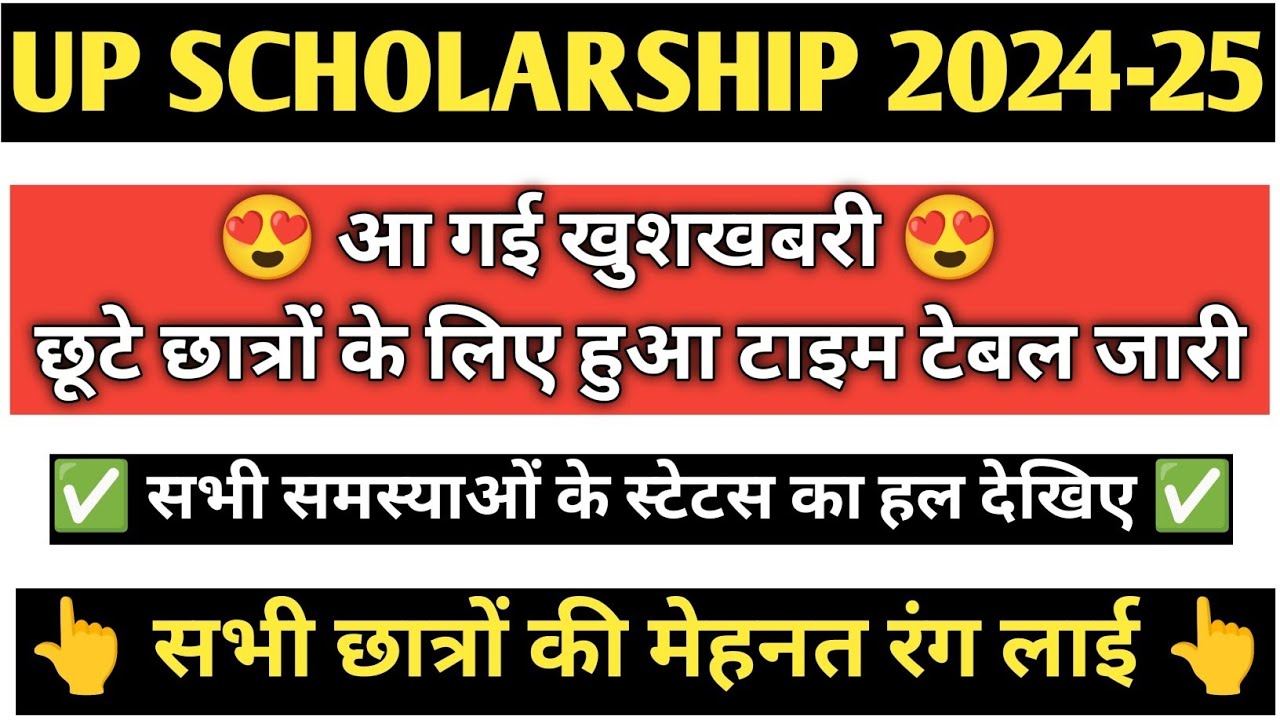 UP scholarship 2nd installment latest update today 2024-25 |UP ...