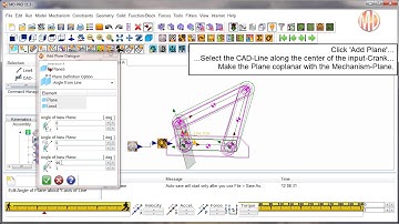 MechDesigner Software: Mechanism Design: INVERSIONS - Crank-rocker four-bar [Tutorial MechDesigner]