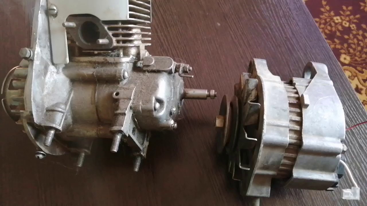 Бензогенератор на 12 вольт, своими руками. Часть 1. - YouTube