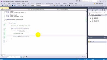 Learn C# for beginners: 9 -  Declaring Constants
