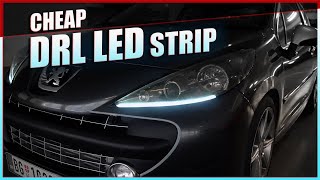 Peugeot 207 GTI - Modern DRL LED Strips Install! (ONLY $7)