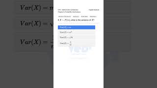 Poisson Distribution Variance Explained 12th Math Statistics