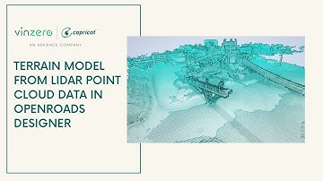 Terrain Model from LiDAR Point Cloud Data in OpenRoads Designer