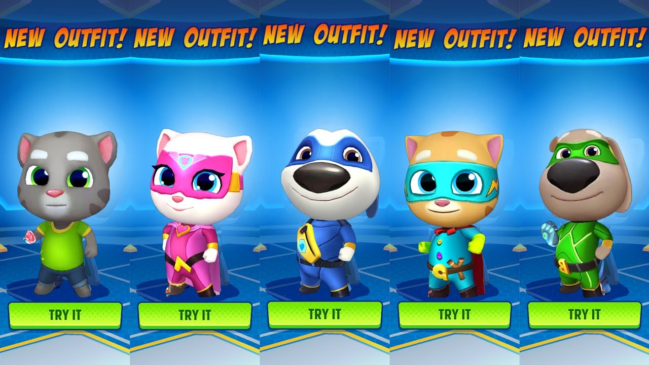 Talking Tom Hero Dash - Discover All Ultra Heroes vs Random Missions - Android Mobile