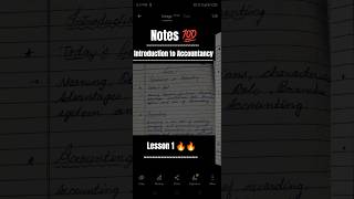 Notes Lesson 1 Accountancy // Introduction to Accountancy
