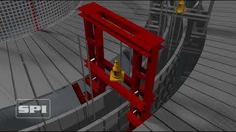 Slipform animation process cylinder concrete