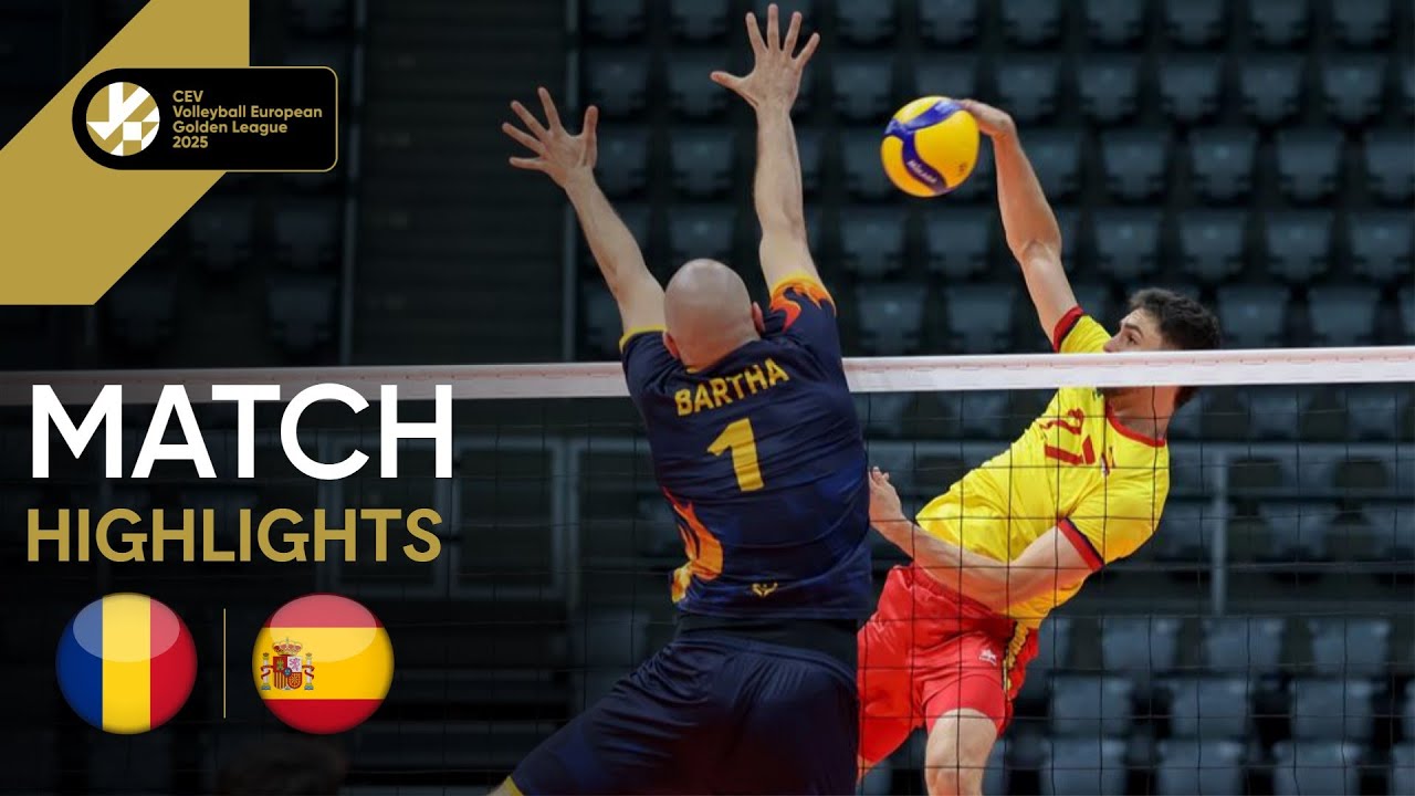 Highlights | Romania vs. Spain - CEV Volleyball European Golden League 2025 | Men