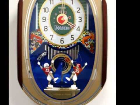 QXM259GRH - Seiko Melodies in Motion Football Clock - YouTube