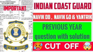 Coast guard Navik Official Sample paper Solution | Coast Guard Maths Previous Exam Questions 2022