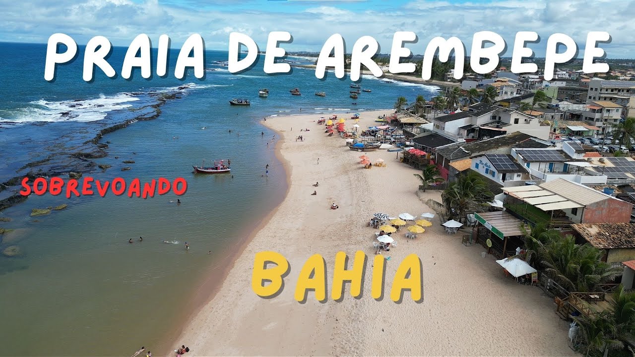 Съемка пляжа Арембепе с дрона - узнайте больше о Баии.