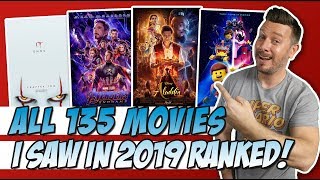 All 135 New Movies I Saw in 2019 Ranked!  LIVE!!!