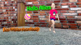 Alien walk along Path