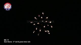D -A0241 Display Shell Red & Green To Time Rain Tail #fireworks