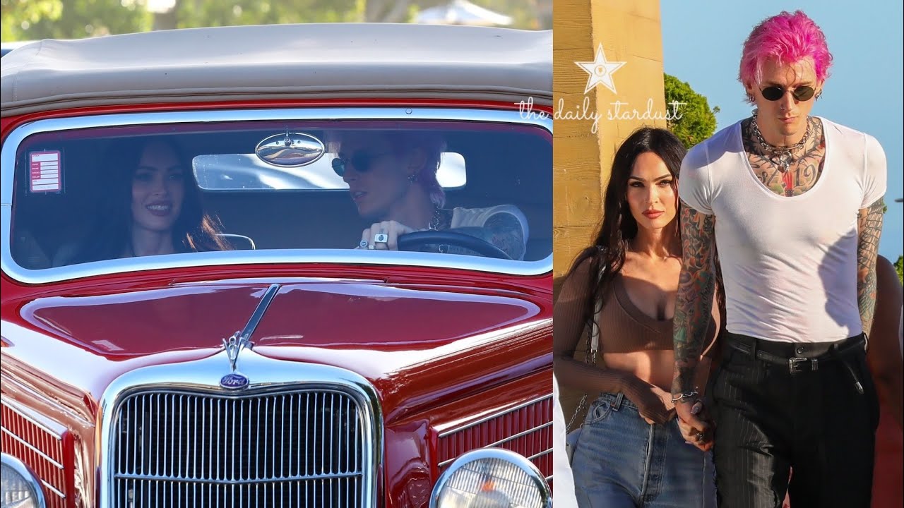 MGK & Megan Fox Ride Around In A Classic Car While Out In Malibu