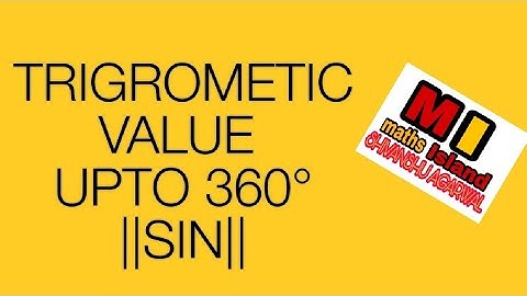 TRIGONOMETIC VALUE TILL 360|| SIN (THETA) || TRICKS