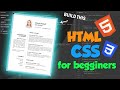 Build a Simple Resume with HTML and CSS for beginners