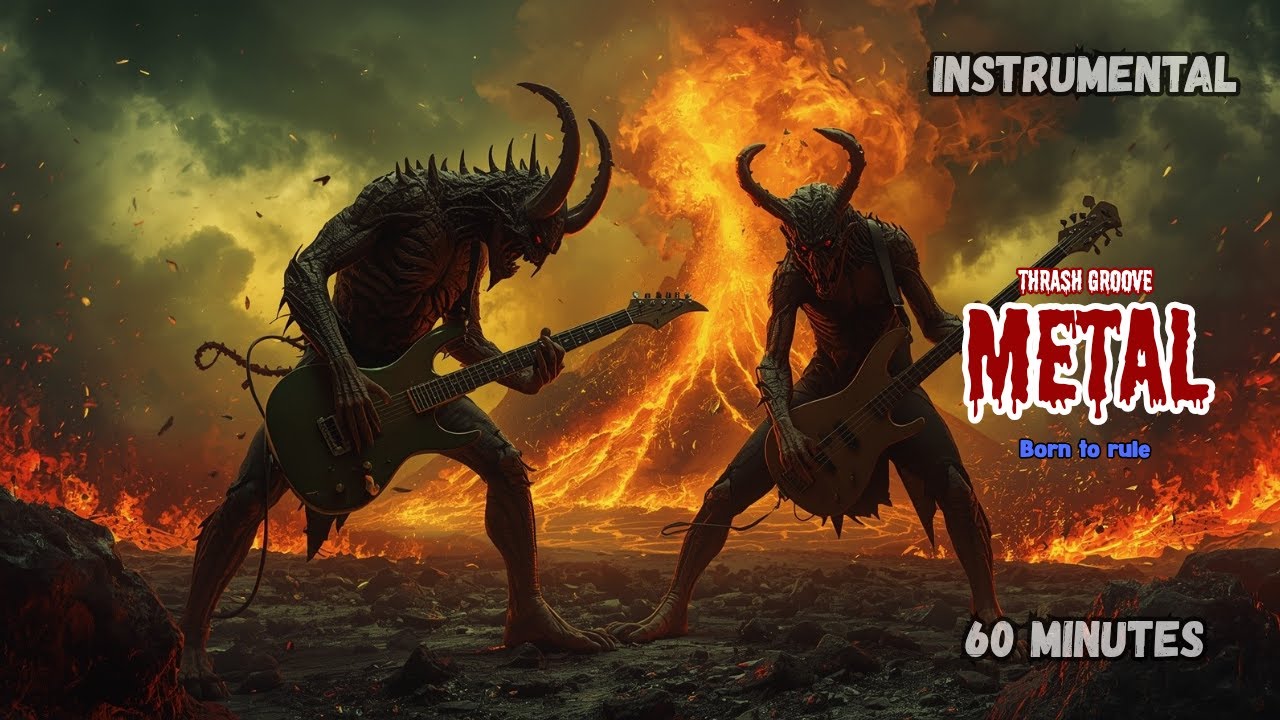 1 HOUR OF THRASH GROOVE METAL | FAST & POWERFUL INSTRUMENTAL MUSIC FOR ...