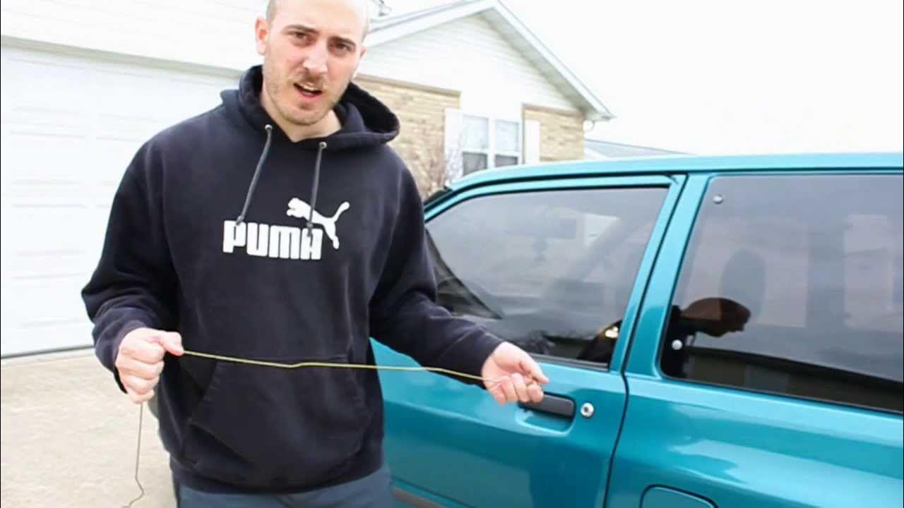 How to Unlock Your Car Using a Coat Hanger - YouTube