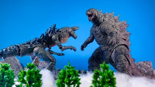 LEGENDARY GODZILLA vs ZILLA an epic stop motion battle