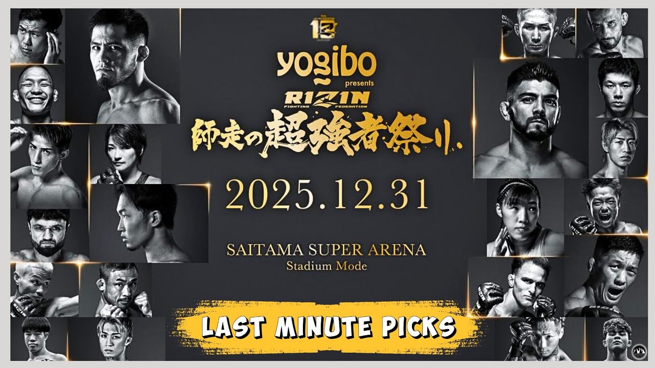 LAST MINUTE RIZIN NYE PICKS & BREAKDOWN | DELETING HALF A MILLION VIEWS from MY CHANNEL Live Stream