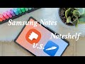 Samsung Notes v.s. Noteshelf comparison | why Samsung Notes is SUPERIOR + OneNote Sync