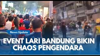 DETIK-DETIK  Pengendara Jebol Pagar  Saat Event Lari di Asia Afrika Bandung